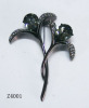 Z4001 Flower Shape Zinc Alloy Brooches
