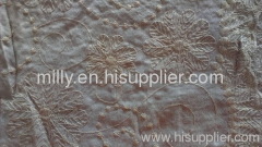 viscose wool cotton embroidered fabric