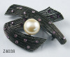 Z4038 Leaf Shape Zinc Alloy Brooches