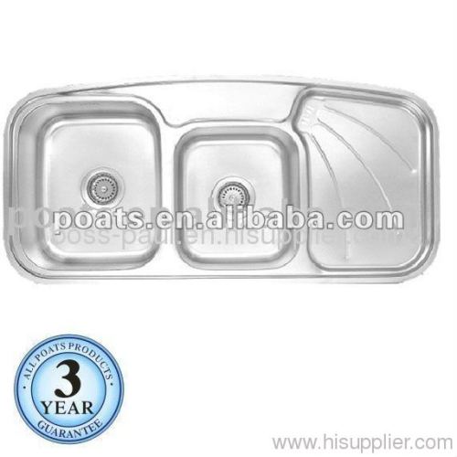 PS-362 double bowl s/s sinks with a drainboard