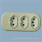 BRAZIL POWER STRIP WITH uc APPROVAL,10A 250V,pp or PC material