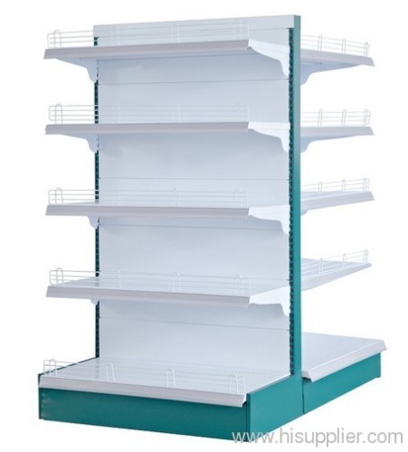 Double side gondola supermarket shelf