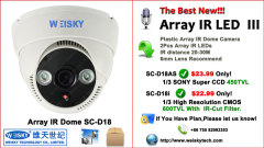WEISKY Economic Array IR Dome Surveillance Camera with IR-Cut SC-D18I