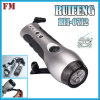Multi-functional hand crank flashlight radio light phine charger light