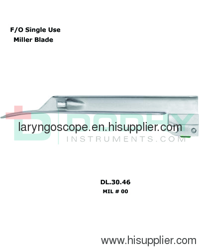 F/O Laryngoscope Miller Blade # 00 = DODHY Instruments