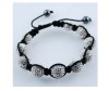 silver fashion shamballa bracelet