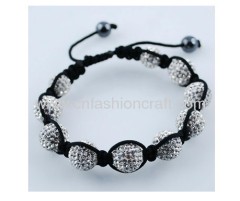 silver fashion shamballa bracelet