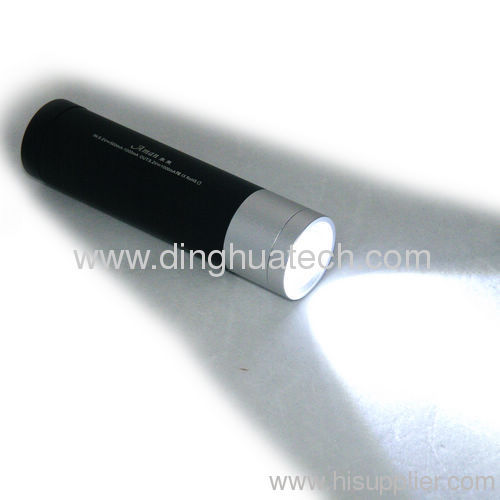 Real high brightness LED flashlight aluminum alloy mobile power (Aman-040B1)