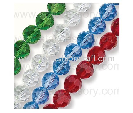 Fire Polished and Pressed Glass Bead