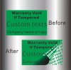 Custom green warranty label,void stickers printing supplier