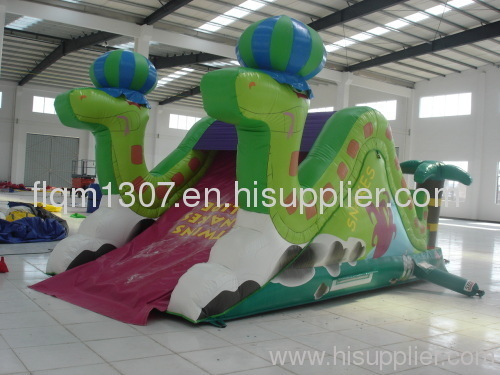 2012 hot sale inflatable snake bouncy slide