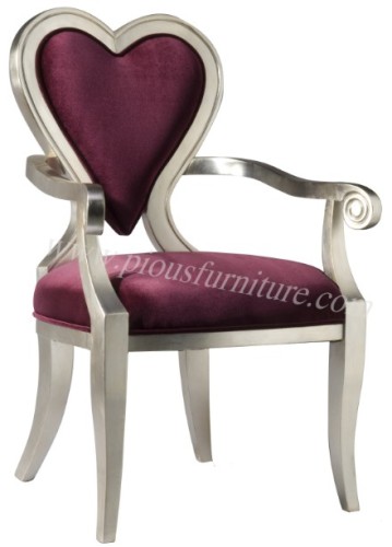 stylish design heart shape back hotel chair