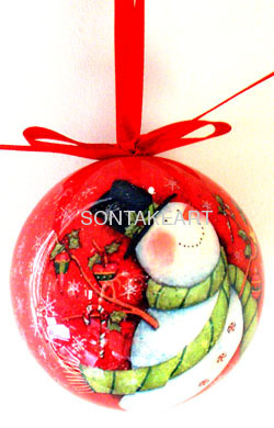 christmas tree decoration--90MM RIBON BALL HANGING