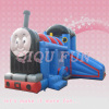 vivid color hot sale best quality indoor yard train inflatable castle