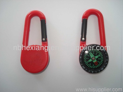 plastic promotion carabiner compass