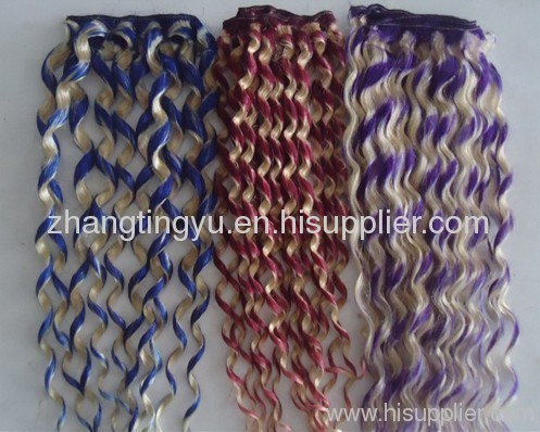 Colorful lady hair extension
