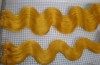 Light blond human hair extension