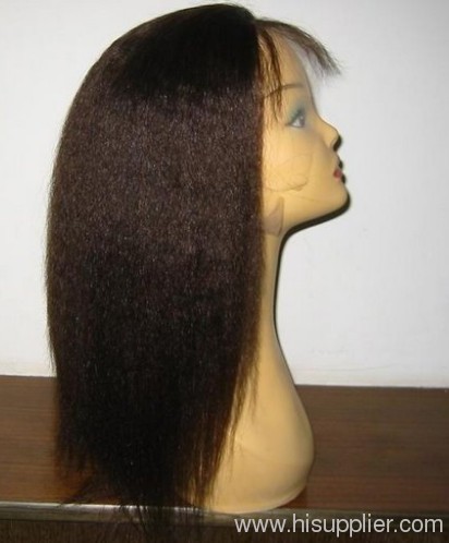 Wholesaler kinky straight full lace wigs