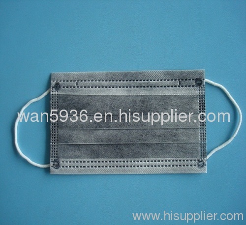 3 PLY non woven activated carbon face mask with earloop