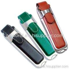 Promotional Real Memory Leather USB Flash Memory