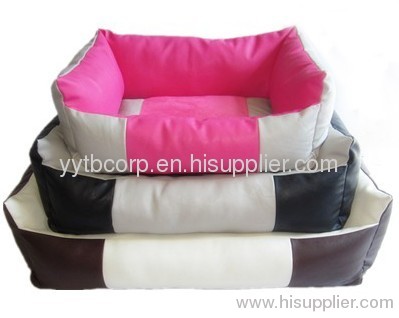 luxurious leather pet bed