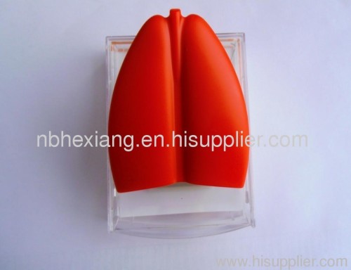 Lung shaped plastic memo holder