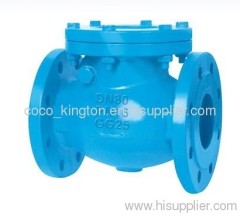 DIN cast iron flange end swing check valve