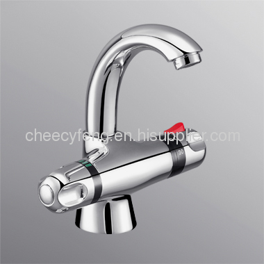 Thermostatic basin mixer