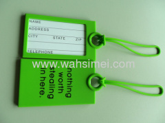 Fashion hot selling square promotional cute silicone tag card