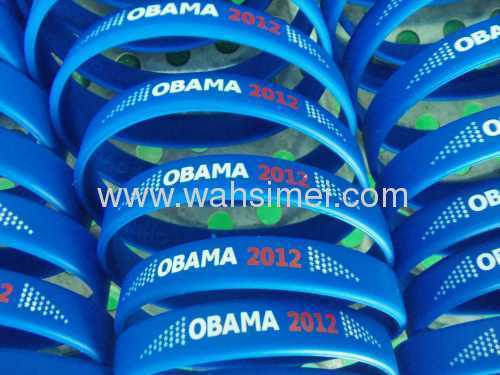 Debossed full color silicon wristbands