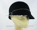 Cute Cap Shape Custom Casual Ladies Wool Felt Hats with Wool Band Zip for Fashion Place