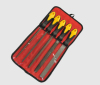 5pcs steel file set Red pouch packing