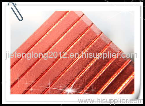 double wall red polycarbonate frosted sheet
