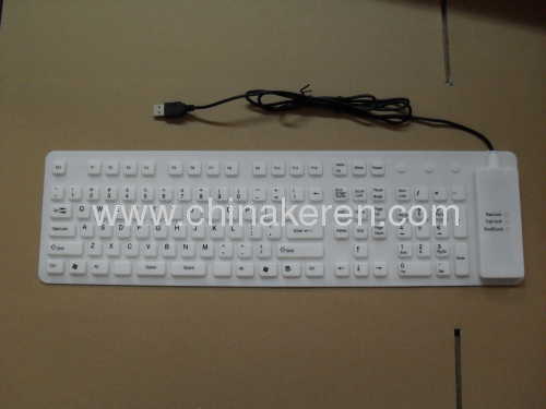 flexible silicone white 109 keys keyboards