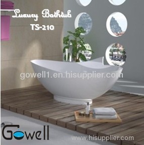 Gowell freestanding solid surface bathtub
