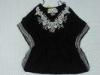 Black Fashion Nation Wind Ladies / Womens Knit Tops With Special Design