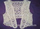 Ladies Lace Sleeveless Sweater Vest 100%Cotton Lace With Crochet Design