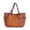 Calfskin Imitation Light Brown Ladies Prada Leather Shoulder Bag With Engraved Logo