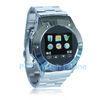 FM Radio Metal Wrist Watch Mobile Phones with Bluetooth, FM Radio, TF Card