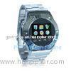 FM Radio Metal Wrist Watch Mobile Phones with Bluetooth, FM Radio, TF Card