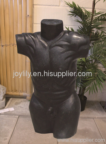 Half Body Man stone statue