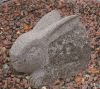 Rabbit stone statue