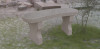 Outdoor stone bench