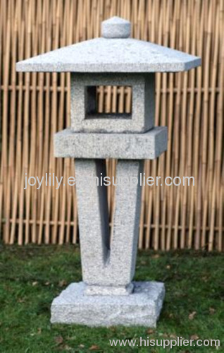 Tall stone lantern for outdoor