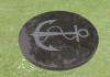 black round paving stone