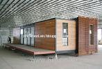 Extended Modified Container House Galvanized Steel Sturcture, Wood Door Panel