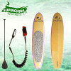 Bamboo Veneer Sup paddle board with Pink Color Rail