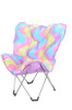 Portable Butterfly Stool with Plush