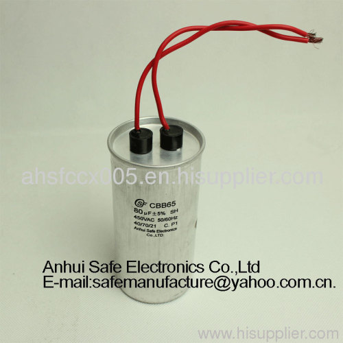 film capacitor cbb65 ac motor start capacitor 45uf 450vac