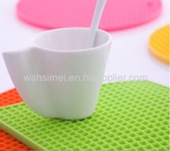 Honeycomb silicon cup mats for wholesale
